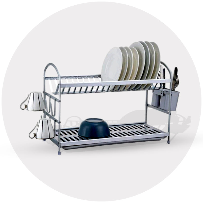 Plate Drying Rack with Tray by JB Saeed Studio