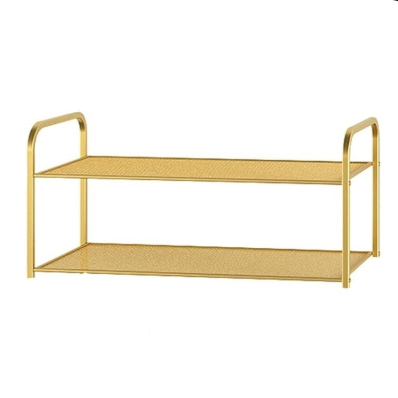 Gold on sale shoe rack