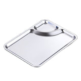 Stainless Steel Rectangular Dinner Thali Silver