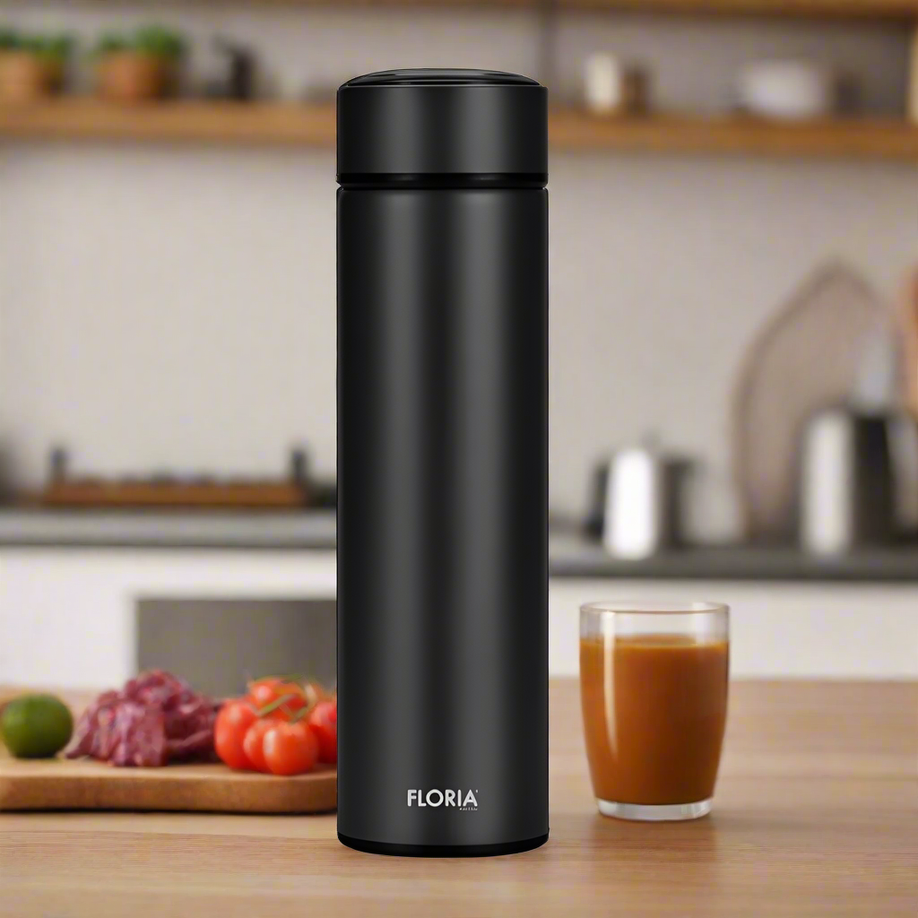 Digital Vacuum Flask Set Black