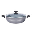 Marble Wok With Glass Lid 28cm