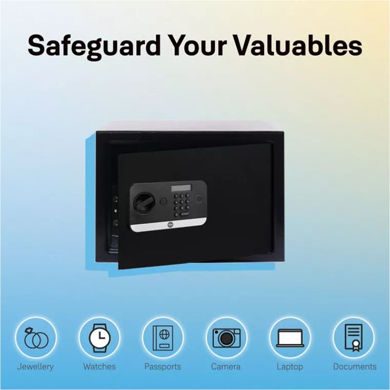 Digital Safe Black Crinkle Fingerprint