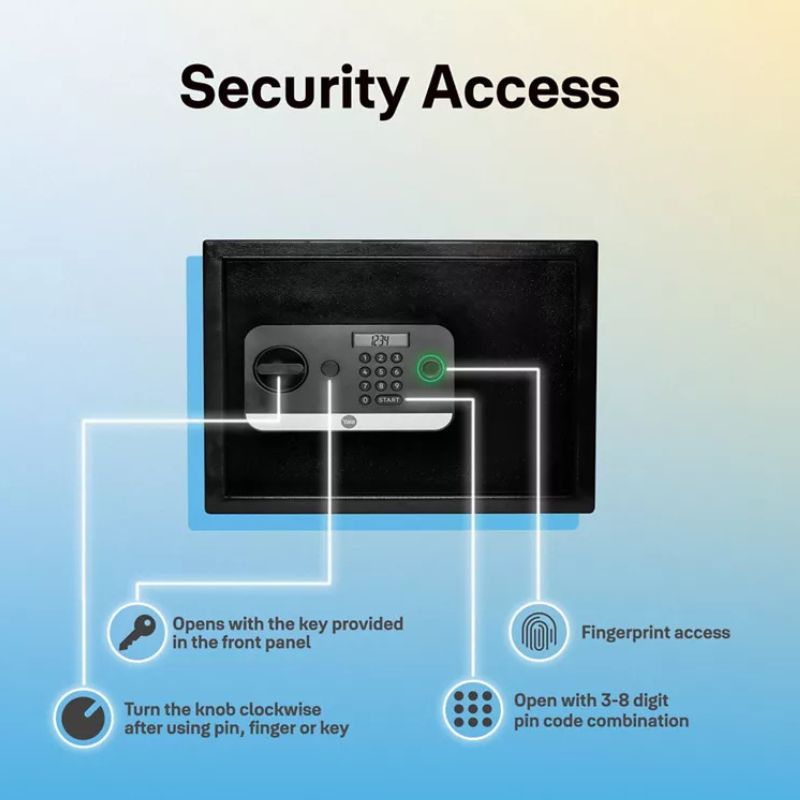 Digital Safe Black Crinkle Fingerprint