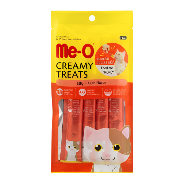 Me-O Cat Creamy Treats - Crab 60gm (Pack of 24)