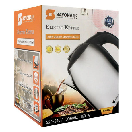 Sayona Electric Kettle Steel 1.8L