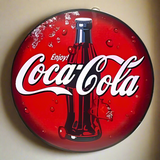 Coca Cola Hanging Wooden Frame Round