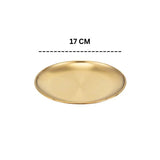 Gold Plated Stainless Steel Plate 17cm