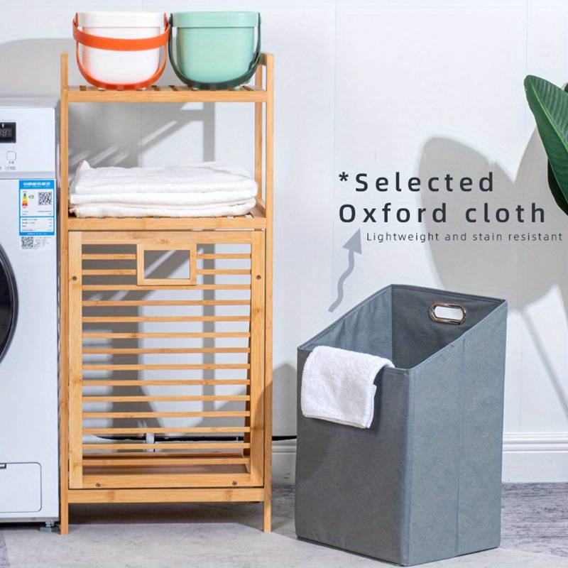 Laundry Storage Hamper Bamboo Tilt