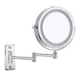 Wall Mounted LED Light Cosmetic Mirror 3x 22cm