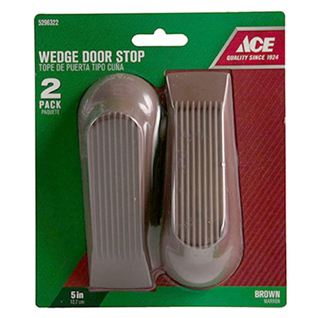 Wedge Door Stop Brown 12.7cm