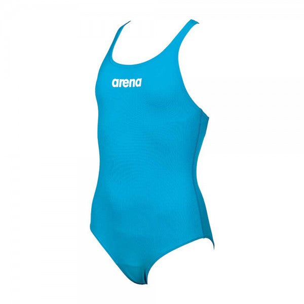 Arena Girls Solid Swim Pro JR Swimming Suit-Turquoise