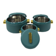 Food Warmer Hotpot Set Green & Golden (Set of 3)