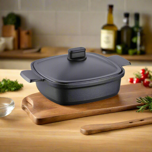 Korkmaz Square Cast Iron Short Casserole