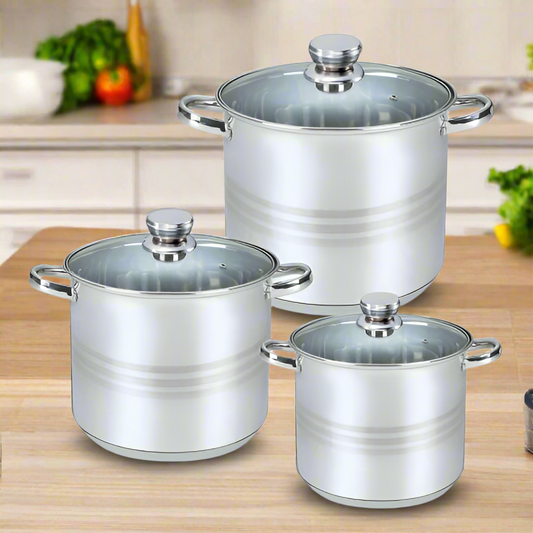 Stainless Steel 6pcs Stockpot Set