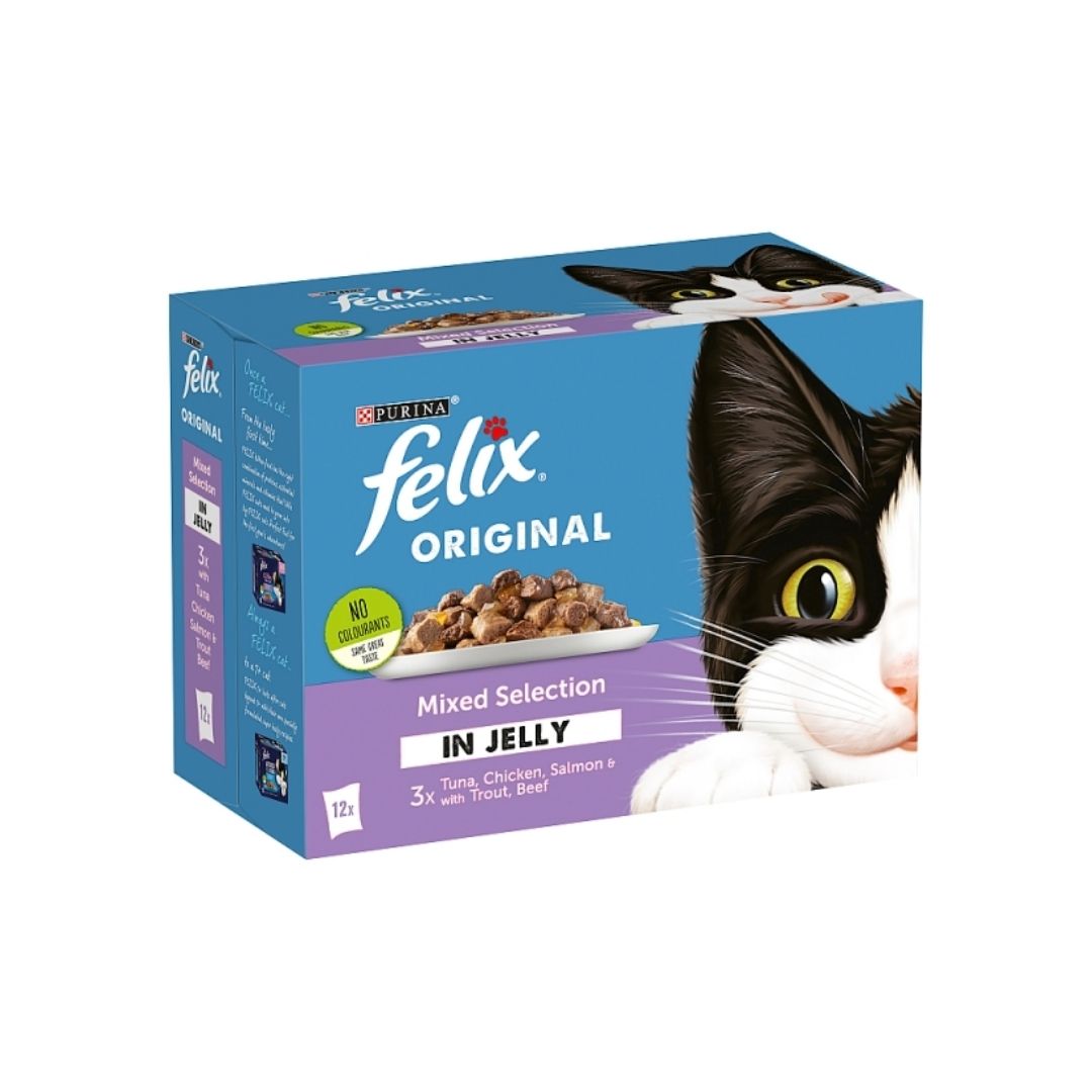 Felix Sachet Mix Selection Jelly 7+ 85g (Pack of 48)