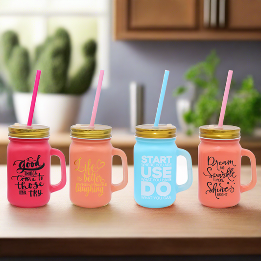 Mason Jar Frosted (Set of 4)