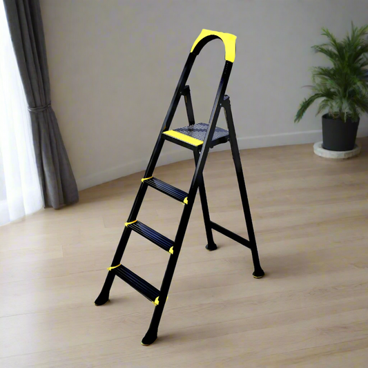 Metal Ladder 4 Steps Black