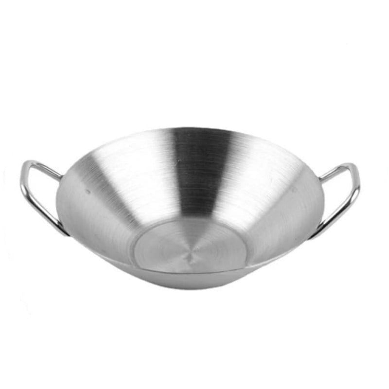 Stainless Steel Wok Silver Medium