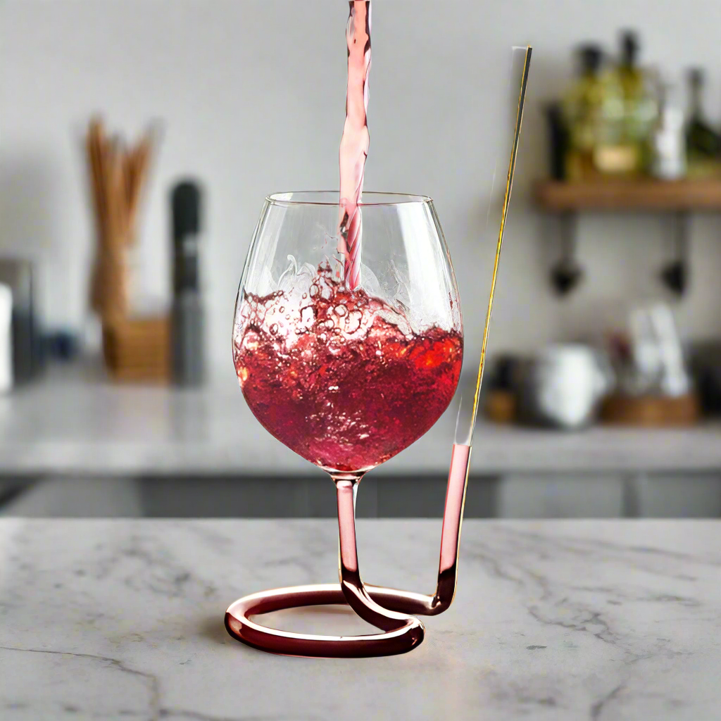 Spiral Straw Cocktail Glass