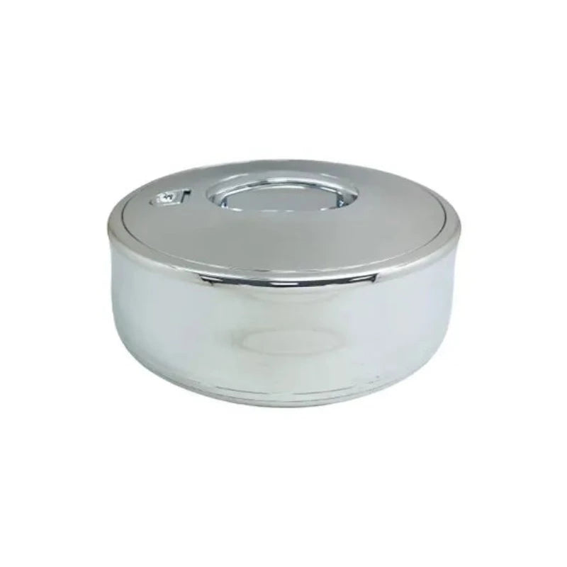 5 Ltr Round Silver Hotpot