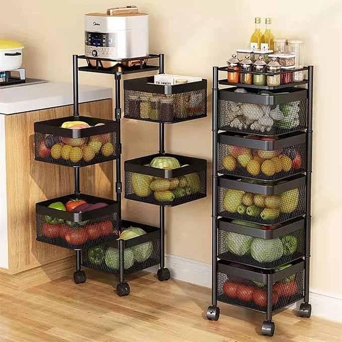 5 Tier Rotating Storage Trolley