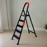 Metal Step Ladder 5 Steps Black