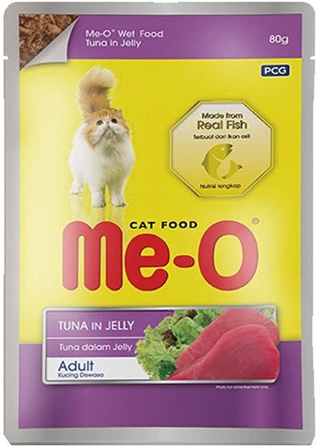 Me-O Pouch Adult - Tuna In Jelly 80gm (Pack of 24)