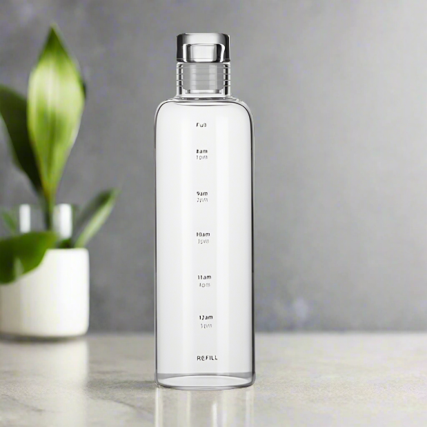 Transparent Glass Water Bottle 750ml