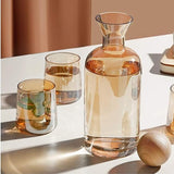 Water Glass & Jugs With Ball Lid Gold ( Set of 7)