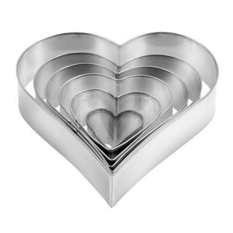 6pcs Heart Shaped Cookie Cutter Set