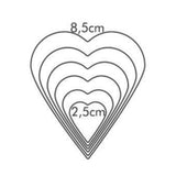 6pcs Heart Shaped Cookie Cutter Set