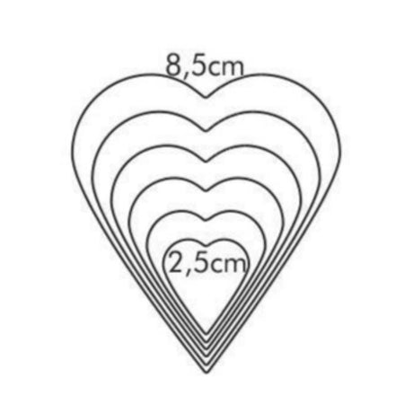 6pcs Heart Shaped Cookie Cutter Set