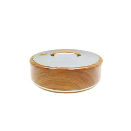 6 Ltr Round Wood Silver Hotpot