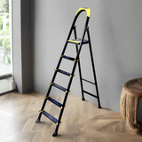 Metal Ladder 6 Steps Black