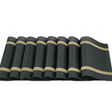 PVC Table Place Mats (Set of 6pcs) - Black Weaves