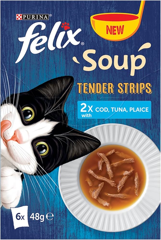 Felix Soup Strips Fish 48g (Pack of 48)