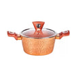 Non Stick Pot With Glass Lid Orange 24cm