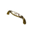 Furniture Handle Porcelain Antique Brass