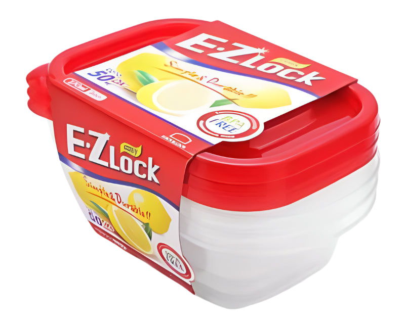 Ez Lock Rectangular Container 270ml 3Pc Set