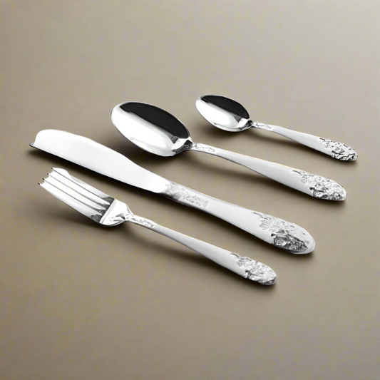 Elegant Flower Cutlery Set of 24pcs