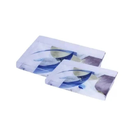 Serving Tray Plastic Blue (Set of 2)