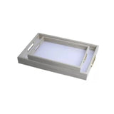 Serving Tray Plastic White (Set of 2)