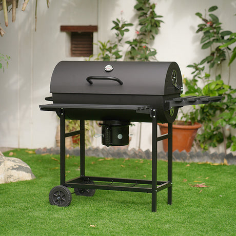 BBQ Charcoal Grill with Three Item Racks