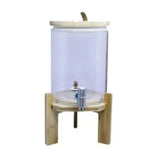 Water & Juice Glass Dispenser With Wooden Stand 5L