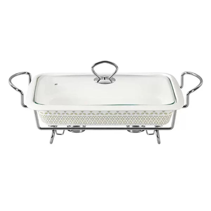 Rectangular Burner Dish With Stand 16.5"