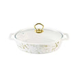 Oval Burner Dish With Glass Lid 12"