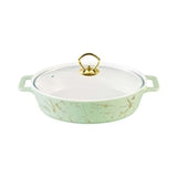 Oval Burner Dish With Glass Lid 12"