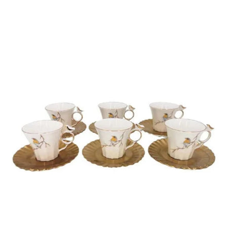 Bird Cup & Saucer (Set Of 6)