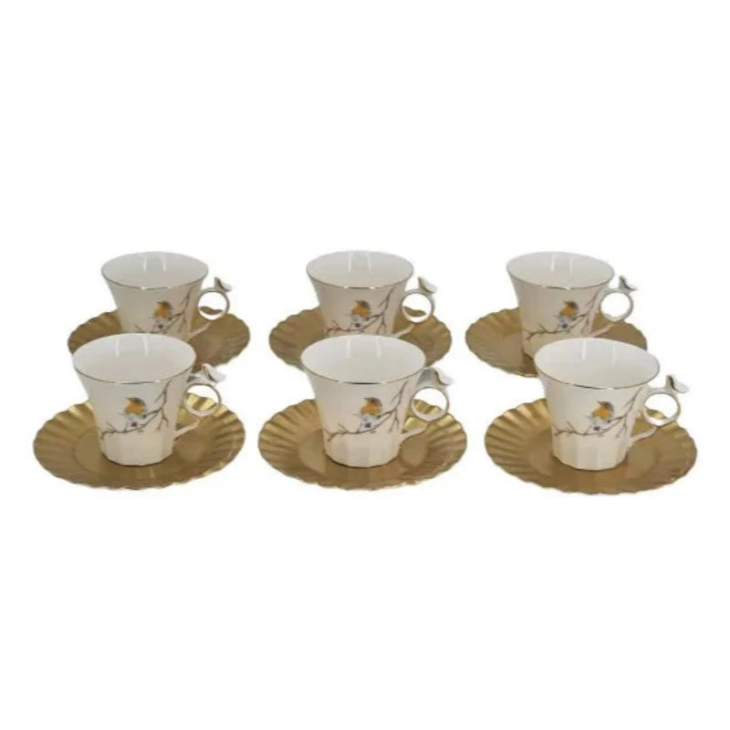 Bird Cup & Saucer (Set Of 6)