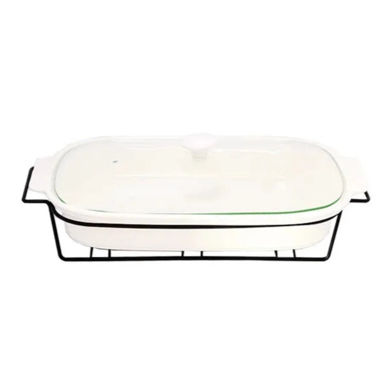 Rectangle Dish With Stand 14"